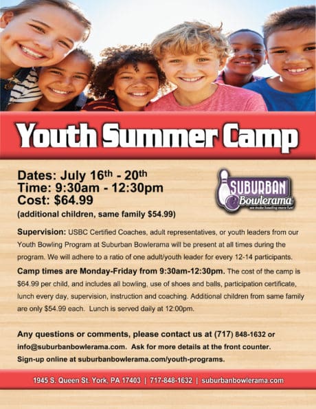 Summer Camp Sign Up Suburban Bowlerama York PA